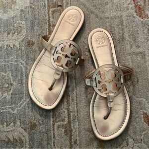Rose Gold Tory Burch Miller Sandals size 9